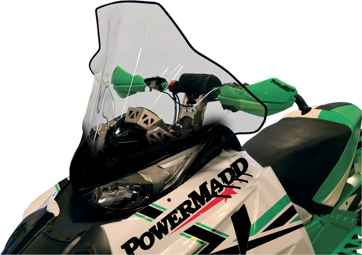 Clean POWERMADD Windshield - 19 Tall - Part Number 12040 for Arctic Cat Trendy