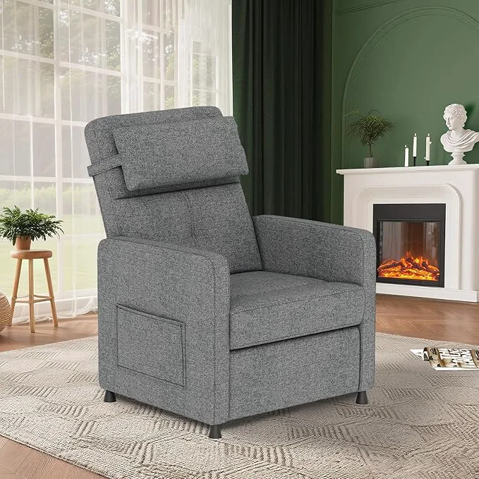 Fashionable GarveeHome Recliner Chair Living Room Electric Recliner Adjustable Power Reclining Chair for Adults Home Theater Seating with Side Pockets USB Port Gray About ThisOverview Unique