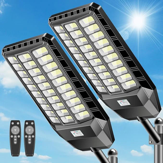 Functional CEDIO Outdoor Solar Street Lights Solar Lights IP66 Waterproof LED Street Light Dusk to Dawn Flood Light with Motion Sensor for Yard 8500W-2PACK About ThisOverview Excellent