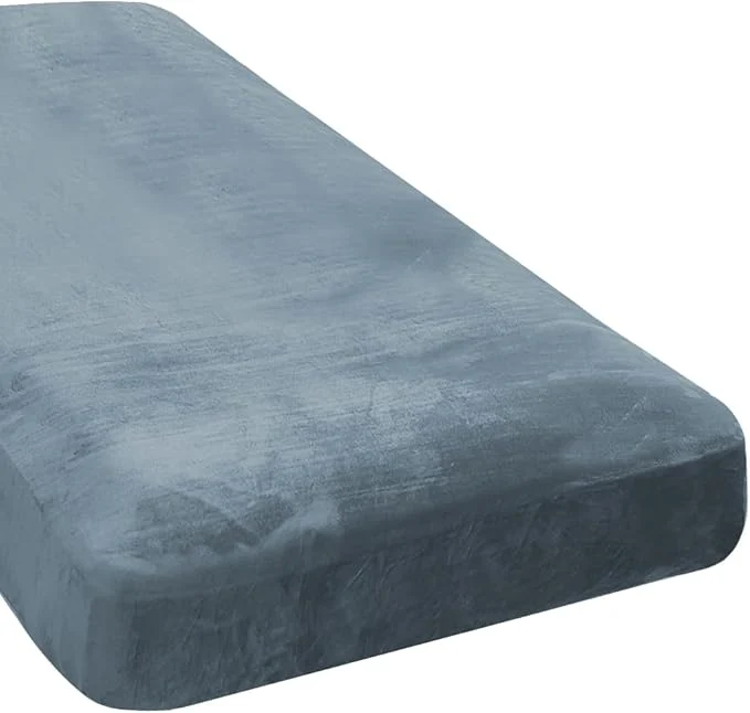 Crafted H.VERSAILTEX Velvet Stretch Individual Chaise Cover Sectional Couch Covers for L Shaped Sofa Both Left Right Furniture Protector Seat Cushion Sofa Cover 1 Piece Chaise Cover Stone Blue About ThisOverview Elite