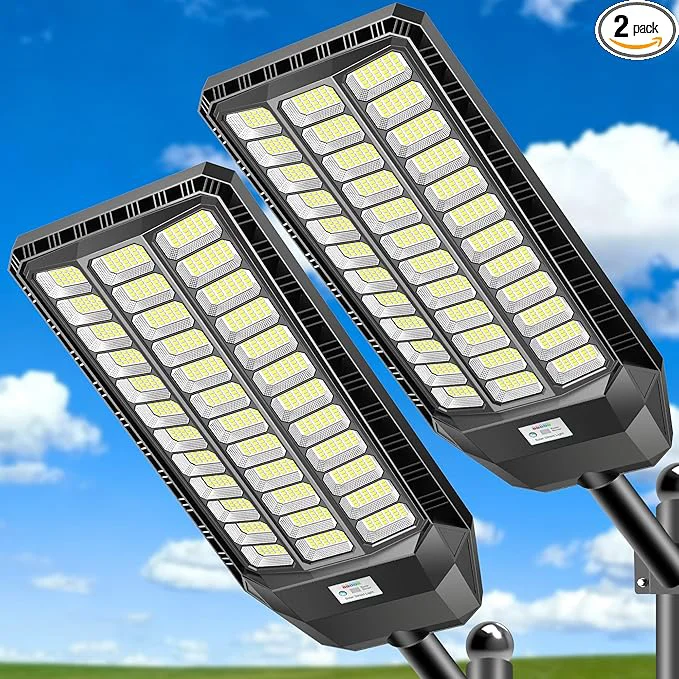 Pure CEDIO Solar Street Light Outdoor Plus Large Solar Lights IP67 Waterproof LED Flood Lights Parking Lot Light Outdoor Motion Sensor with Remote Control 9500W-2PACK About ThisOverview Advanced