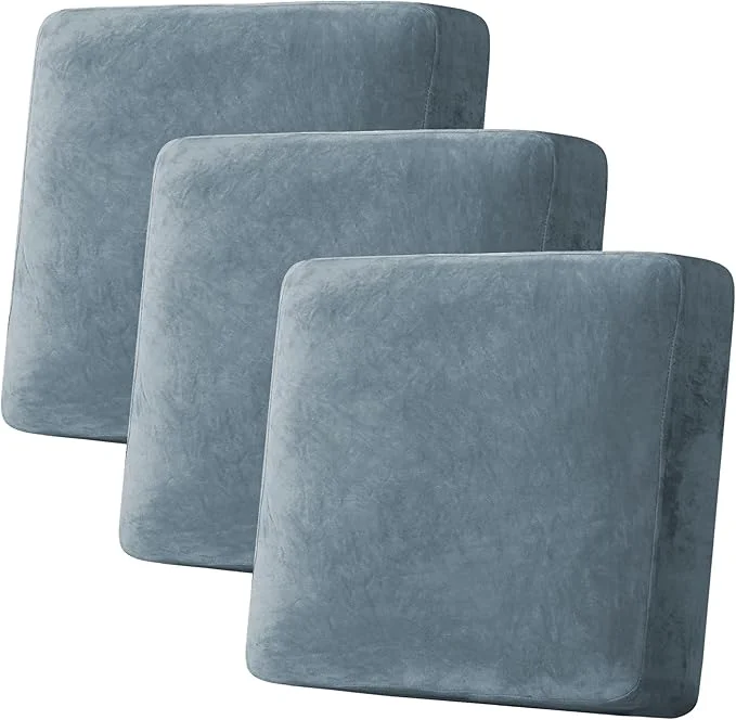 Selected H.VERSAILTEX Velvet Stretch Couch Cushion Cover Plush Cushion Slipcover for Chair Loveseat Sofa Cushion Furniture Protector Seat Cushion Sofa Cover 3 Piece XL Sofa Cushion Covers Stone Blue About ThisOverview Genuine