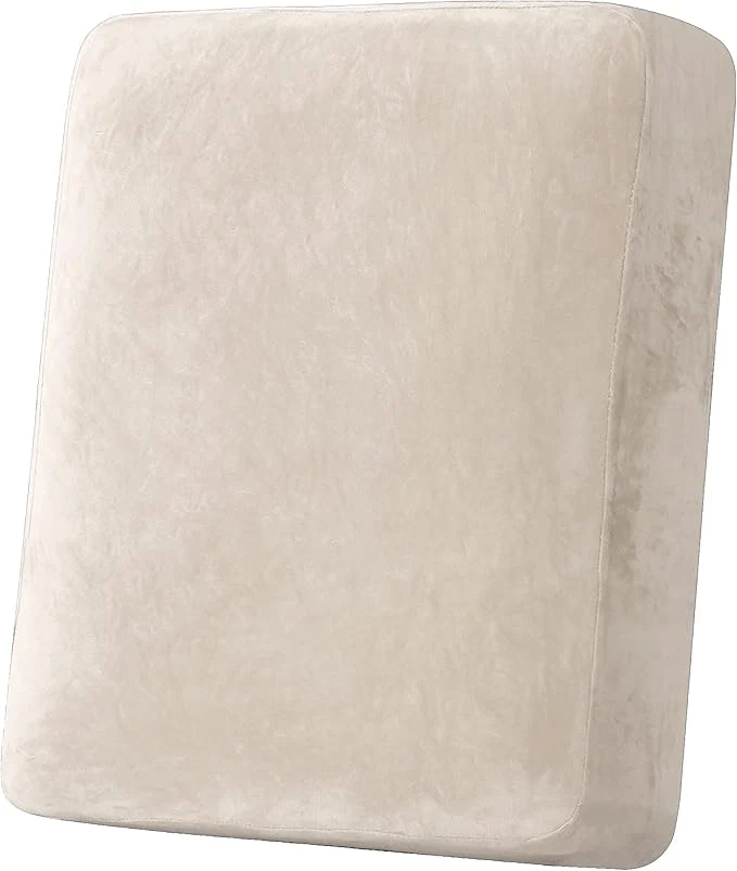 Soft H.VERSAILTEX Velvet Stretch Couch Cushion Cover Plush Cushion Slipcover for Chair Cushion Furniture Protector Seat Cushion Sofa Cover 1 Piece Armchair Cushion Covers Ivory About ThisOverview Practical