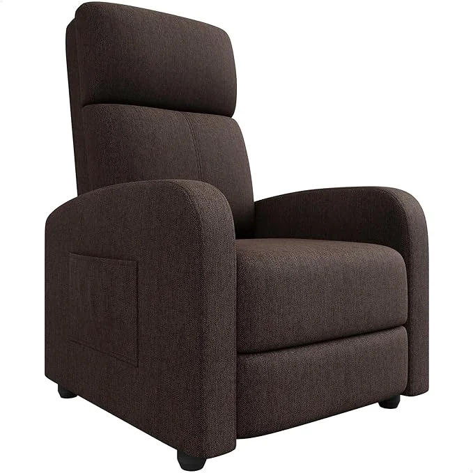 World-Class Garvee Recliner Chair for Adults Lazy Reclining Chair Ergonomic Adjustable Single Sofa Enhanced with Side Pocket Tall Back Wide Arms Padded Seat Home Theater Seating for Living RoomAbout ThisOverview Top-Quality