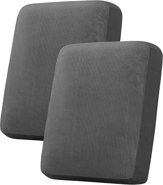 Classic H.VERSAILTEX Velvet Stretch Couch Cushion Cover Plush Cushion Slipcover for Chair Loveseat Sofa Cushion Furniture Protector Seat Cushion Sofa Cover 2 Piece Medium Sofa Cushion Covers Grey Striped About ThisOverview Functional