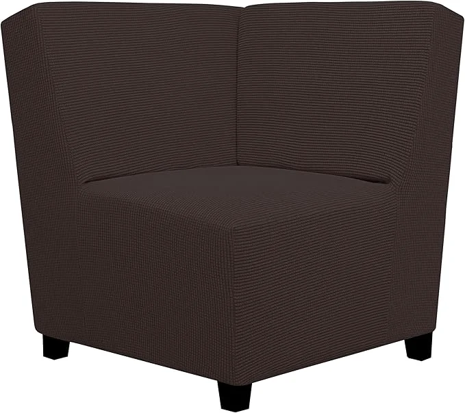 Breathable Easy-Going Stretch Sectional Corner Sofa Slipcover 1-Piece Couch Sofa Cover Furniture Protector Soft with Elastic Bottom for Kids Pet Spandex Jacquard Fabric ChocolateAbout ThisOverview Green