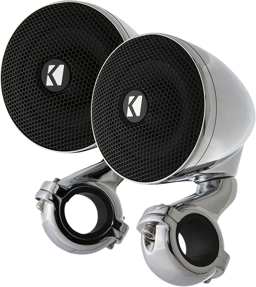Efficient KICKER Mini Speakers 47PSM32 - Chrome 2 ohm - Weather-Proof Sound Solution Contemporary