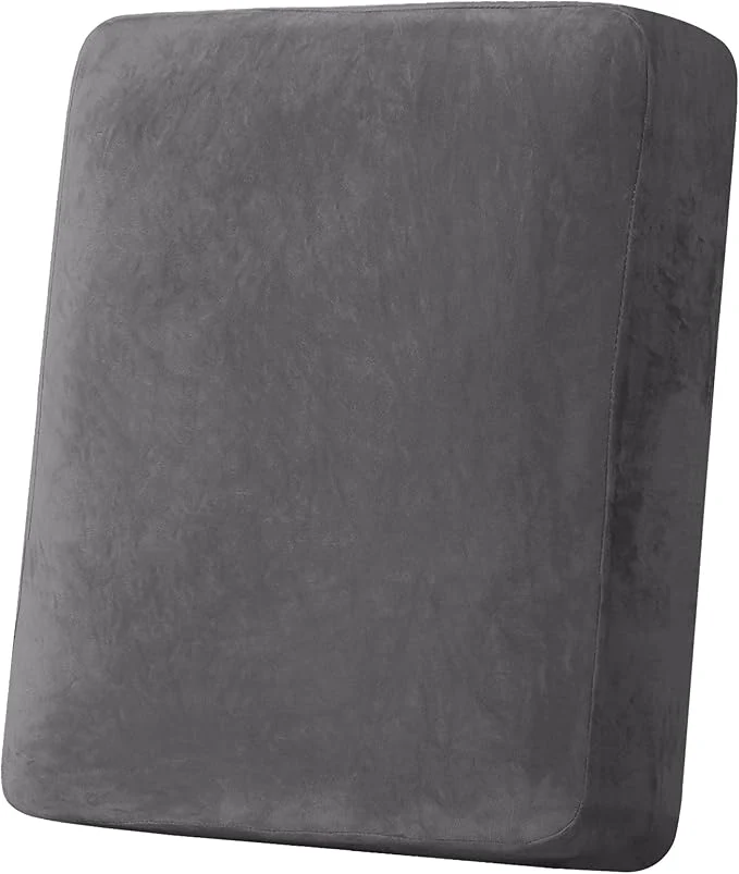 Premium Material H.VERSAILTEX Velvet Stretch Couch Cushion Cover Plush Cushion Slipcover for Chair Cushion Furniture Protector Seat Cushion Sofa Cover 1 Piece Armchair Cushion Covers Grey About ThisOverview Long-Lasting