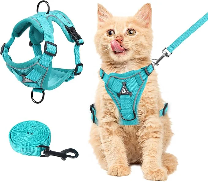Selected Wanheart Summer cat Chest Harness and Leash Anti-Escape Adjustable Soft mesh Premium