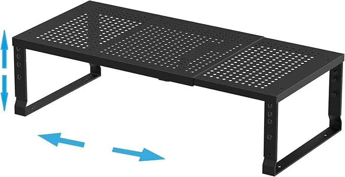 Selected Expandable Adjustable Stackable Spice Rack Cabinet Kitchen Countertop Shelf Organizer Metal Pantry Storage Shelves - Space-Saving Storage Solution 1Pack Black Large About ThisOverview Refined