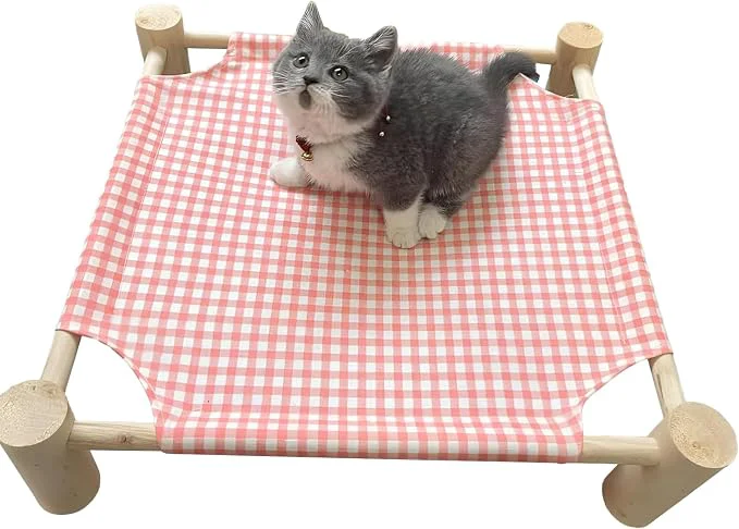 Unique Pozico d Cat Dog Bed – Wooden Frame Pet Hammock Pure