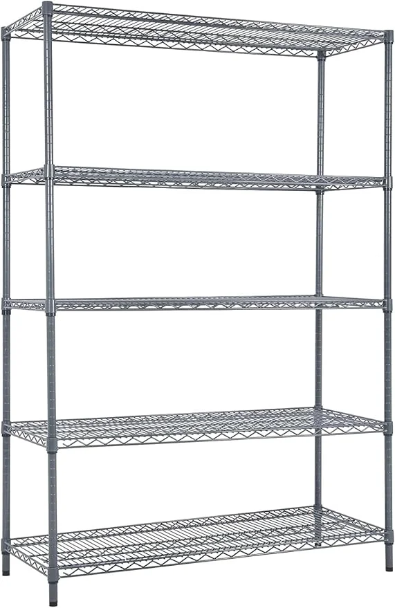 Responsible Land Guard 5 Tier Storage Racks and Shelving - 48 L x 20 W x 72 H Heavy Steel Material Pantry Shelves - Each Unit Loads 350 Pounds Wire Shelf Suitable for Warehouses Closets Kitchens…About ThisOverview Refined