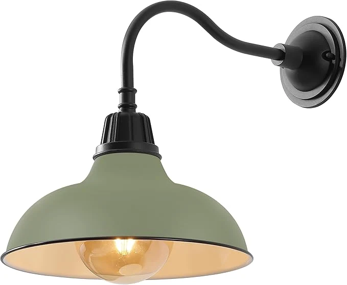 User-Friendly JONATHAN Y JYL7613I Aurora 12.25 1-Light Farmhouse Industrial Indoor Outdoor Iron LED Gooseneck Arm Outdoor Sconce for Entryway Lobby Kitchen Bathroom Bedroom Living Room Hallway Matte Olive GreenAbout ThisOverview Original Design