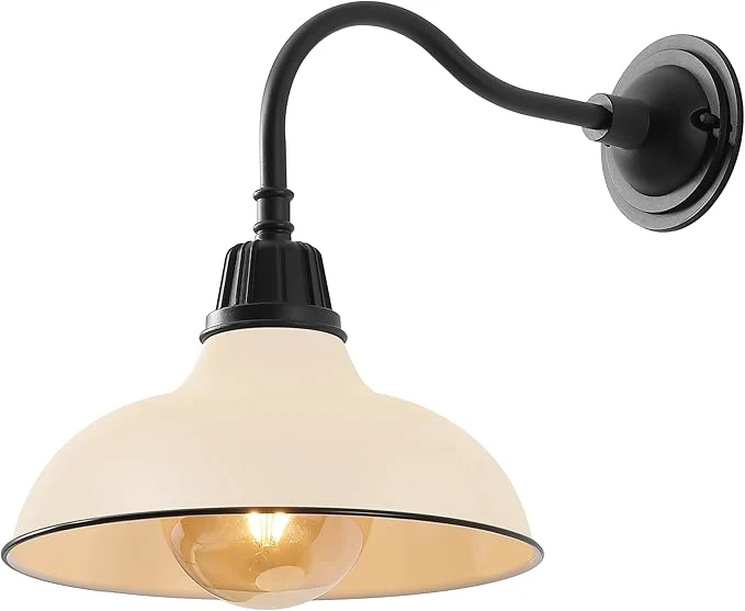 Fine JONATHAN Y JYL7613M Aurora 12.25 1-Light Farmhouse Industrial Indoor Outdoor Iron LED Gooseneck Arm Outdoor Sconce for Entryway Lobby Kitchen Bathroom Bedroom Living Room Hallway Matte AlmondAbout ThisOverview Durable