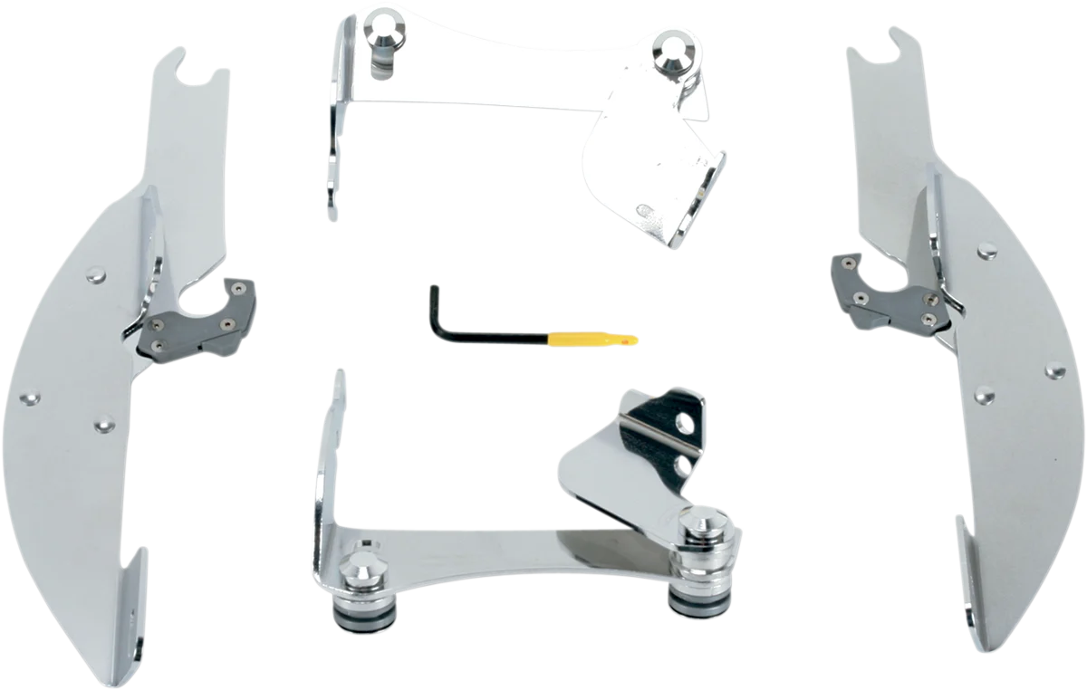 Original Design MEMPHIS SHADES Batwing Trigger Lock Mounting Kit - VTX 1300 - Polished MEK1901 Reliable