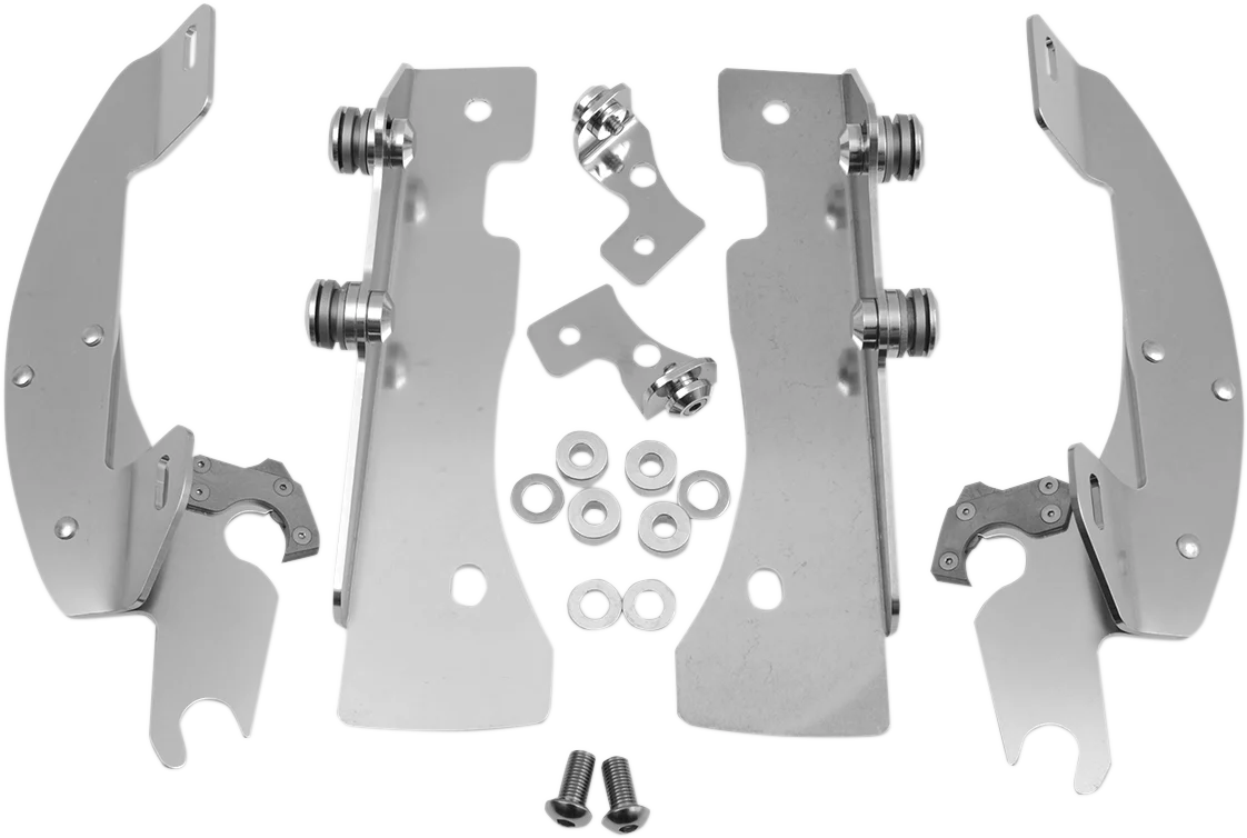 Dependable MEMPHIS SHADES Batwing Trigger Lock Mounting Kit - XV 1600 1700 - Polished MEK1906 Traditional