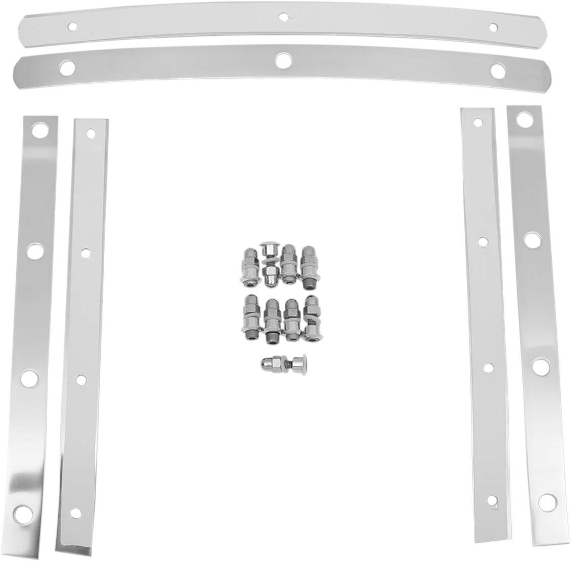 Elite MEMPHIS SHADES Slim Windshield Hardware Straps - Stainless Steel MEM0914 Trendy