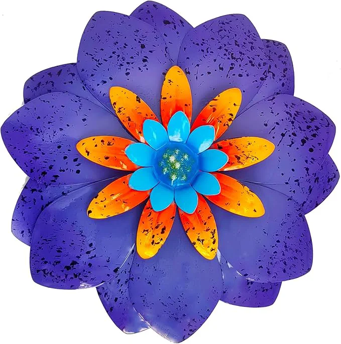 Premium LITIALLY Metal Flower Wall Art Garden Decor New Creative Cute Flower Decorations Art Wall Hanging Decor Enhance Indoor Outdoor Decor SpacesAbout This Organic