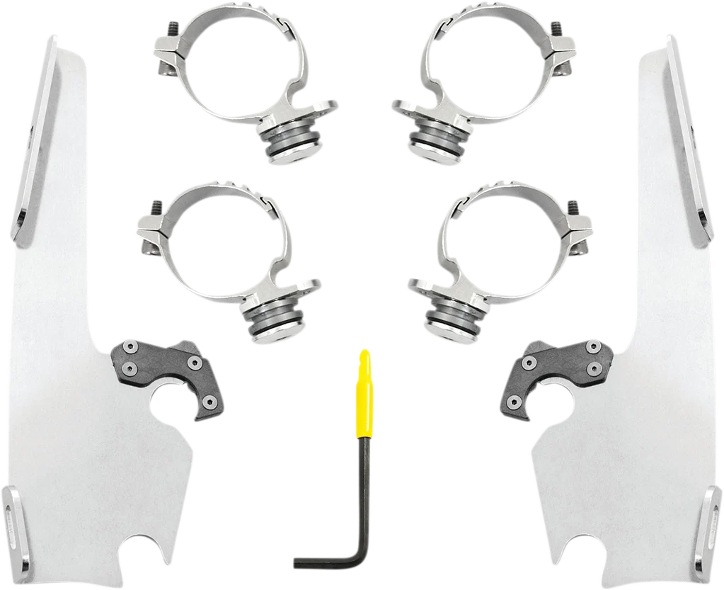 Environmentally Friendly MEMPHIS SHADES Fats Slim Windshield Trigger Lock Complete Mount Kit - Polished - XL MEK2054 Next-Generation
