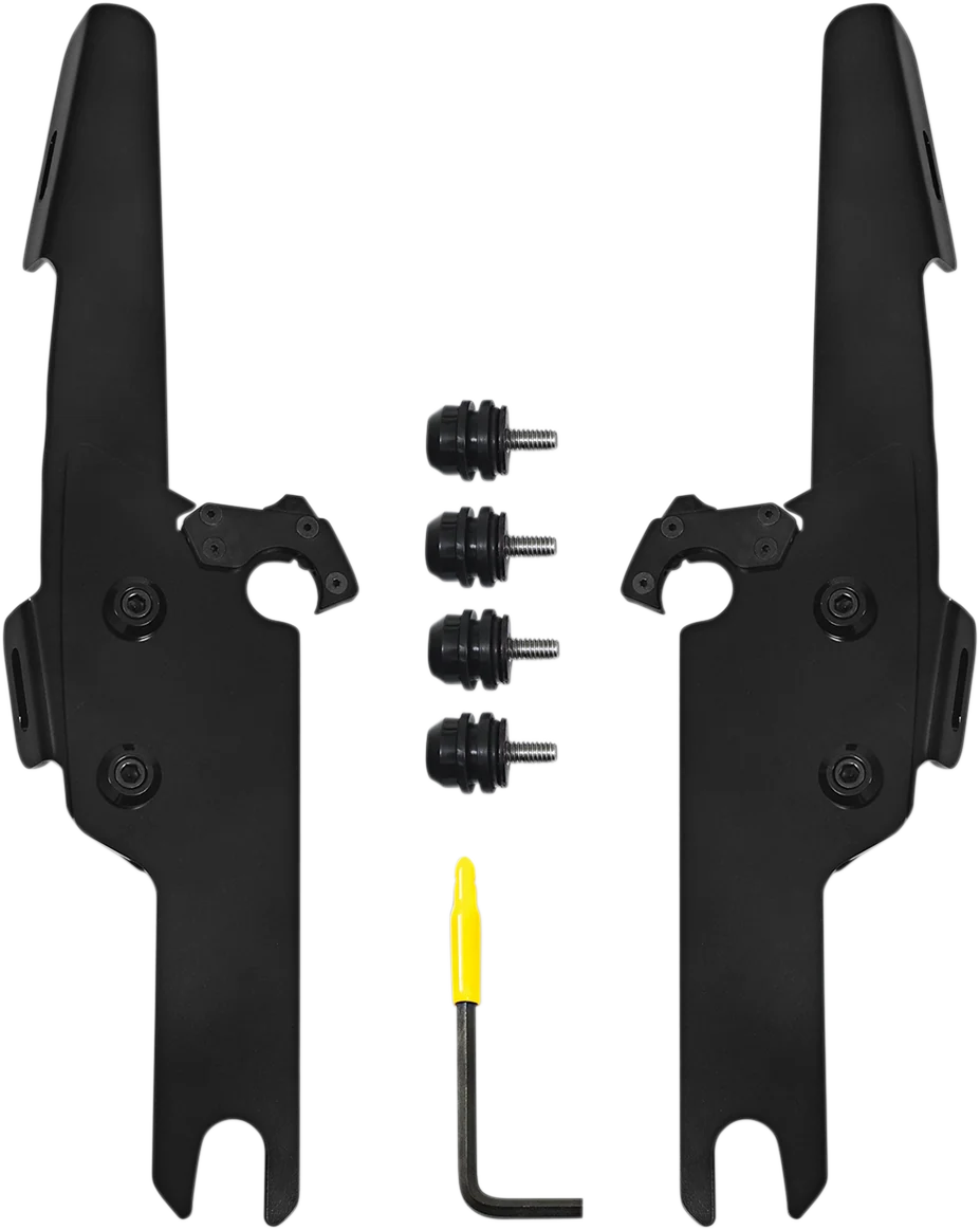 Artisan MEMPHIS SHADES Batwing Fats Slim Mounting Kit - Black - FLHRS XS MEB2041 Pure