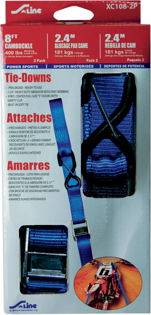 Relaxed ANCRA Tie-Down - Heavy Duty - Blue XC108-2P Dependable