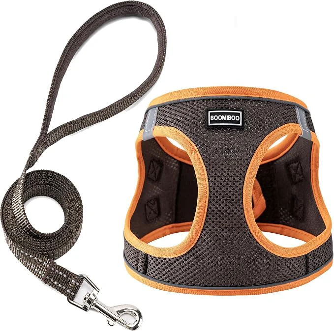 Certified Dog Harness with Leash Set No Pull Adjustable Reflective Step-in Puppy Pet User-Friendly