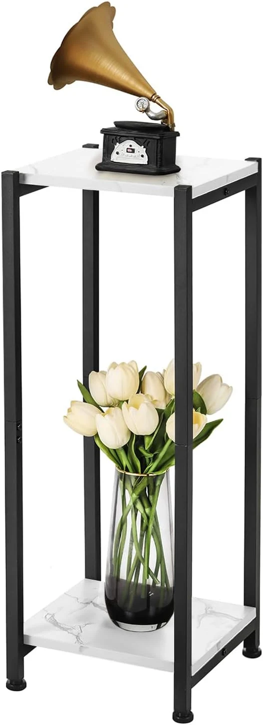 Exceptional Tall Plant Stand Indoor 31 Inch Plant Stands 2 Tier Metal Plant Stand with Heavy Duty Wood Marble White and BlackAbout ThisOverview Clean