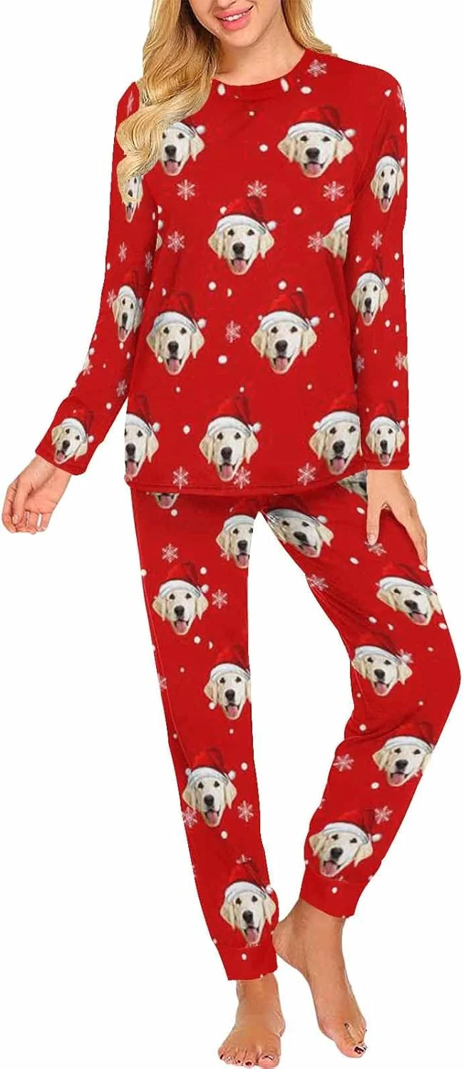 Next-Generation MyPupSocks Custom Face Pajamas Sets for Women Personalized Photo Sleepwear XS-XXL Soft