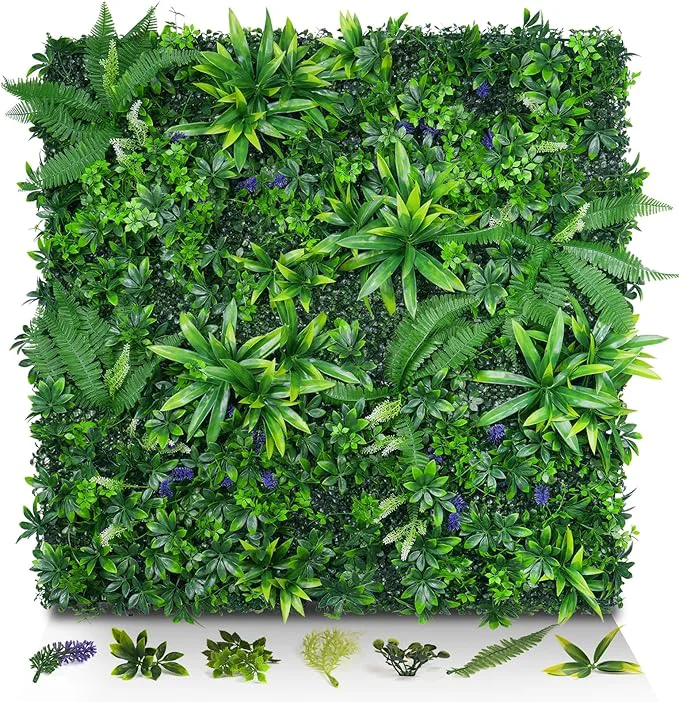 Recyclable Artificial Grass Wall Panels 20 x20 8pcs Hedge Grass Backdrop UV-Anti Fake Greenery Plant Boxwood Panels Green Wall Decor for Outdoor Indoor Patio Garden BackyardAbout ThisOverview Authentic