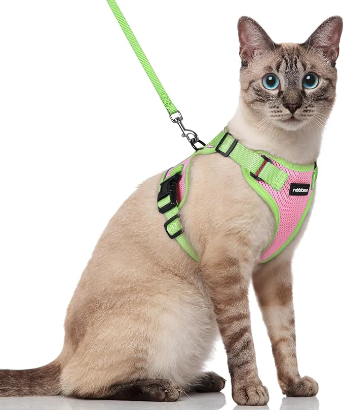 Contemporary rabbitgoo Cat Harness and Leash Set Escape Proof Soft Adjustable Vest Harnesses Versatile