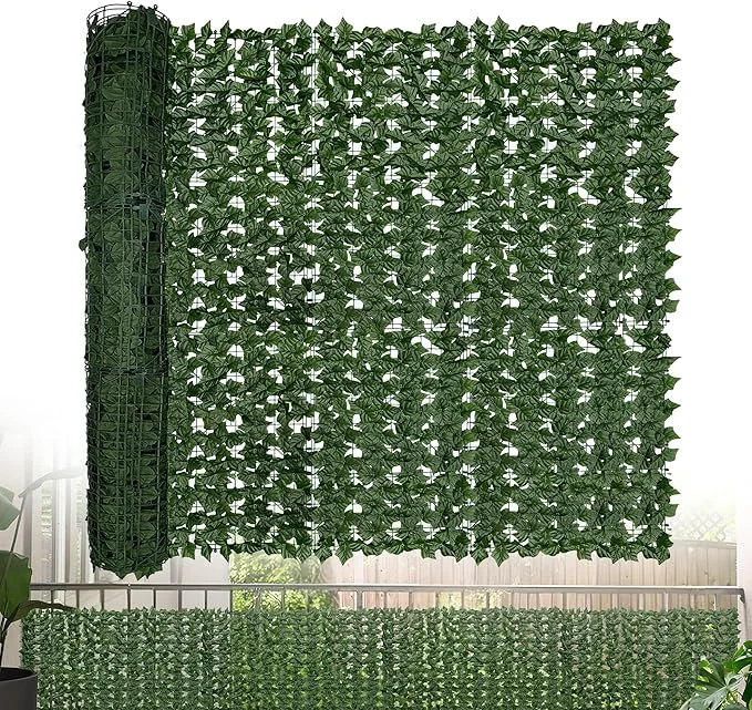 Smooth Artificial Ivy Privacy Fence Screen 200 x 60 84 Sqft Anti-Ultraviolet Artificial Hedge Grass Wall Used for Indoor and Outdoor Green Background Garden Greening DecorationAbout ThisOverview Top-Quality