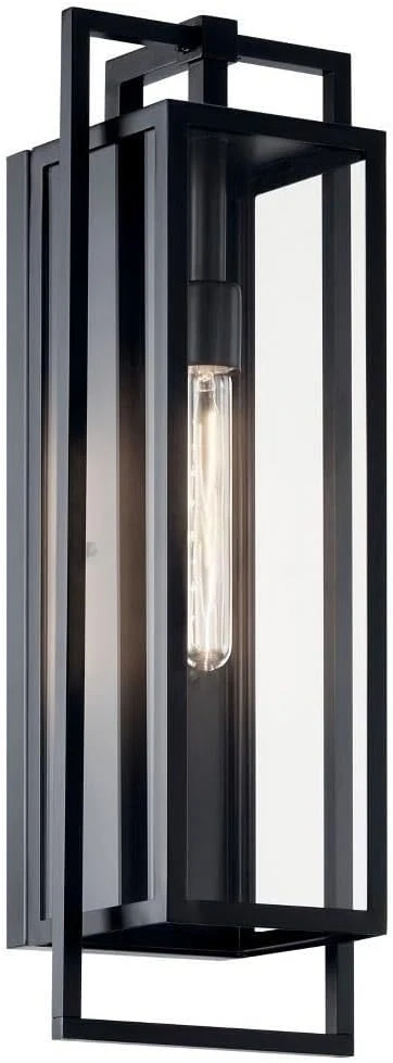 Prestigious Kichler Goson 24 Outdoor Wall Light in Black 1-Light Modern Exterior Wall Lantern with Clear Glass for Porch Patio Garage 24 H x 8 W x 7 L 59089BKAbout ThisOverview Genuine