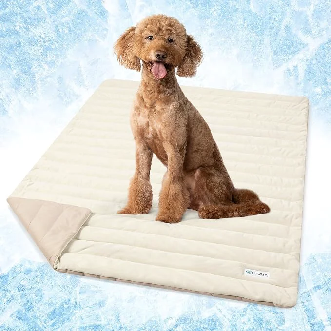 Carefully Designed PetAmi Cooling Mat for Dog Premium Pet Cooling Blanket for Crate Kennel Genuine