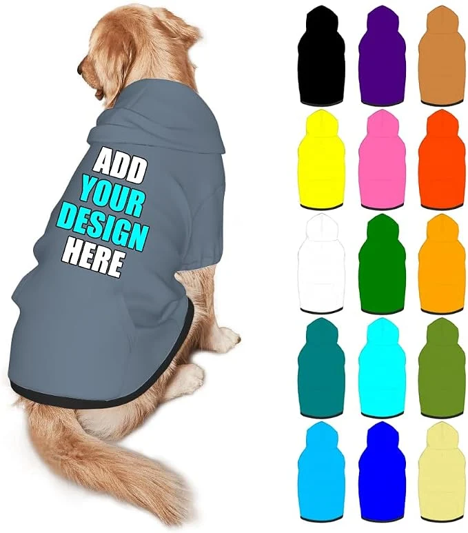 Comfortable Customized Dog Hoodie with Name Logo Personalized Text Soft Warm Specialty