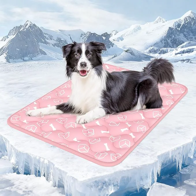 Innovative Rywell Dog Cooling Mat 2.0 Soft Blush Pink Long-Lasting Cool Enhanced