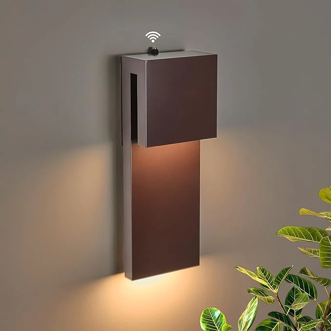 Convenient 15IN Outdoor Wall Sconce Fixture Dusk to Dawn Patio Lights Waterproof Exterior Lamp Modern Wall Mounted with 17W 3000K LED Bronze Finish Outside Lights for House Front Door EntrywayAbout ThisOverview Traditional