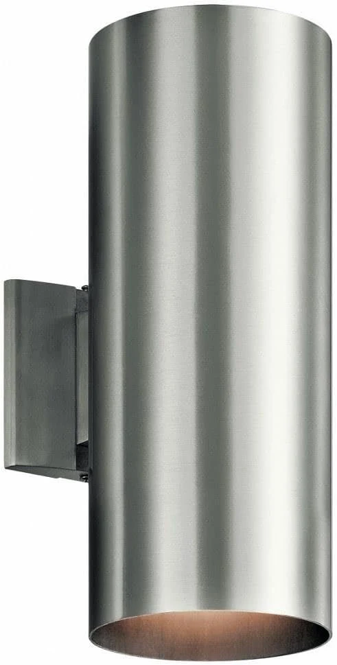 Smooth Kichler 9246BA Two Light Indoor Outdoor Wall Mount Brushed Aluminum 15 About ThisOverview Selected