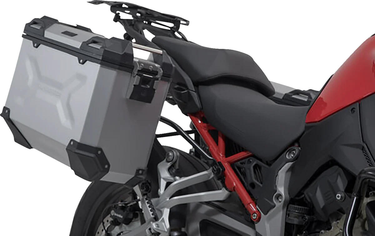 Classic SW-MOTECH TRAX ADV Aluminum Case System - Silver - Ducati Multistrada V4 '21-'24 KFT.22.822.70200 S Fast