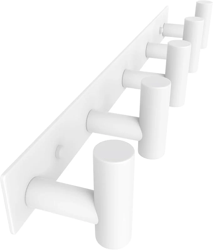 High-Performance VAEHOLD Hat and Coat Wall Mount Rack - Hooks for Robes Bags Keys and Towels - Bathroom Towel Hanger Organizer White T Shape 5 Hooks 1 Pack About ThisOverview Sophisticated