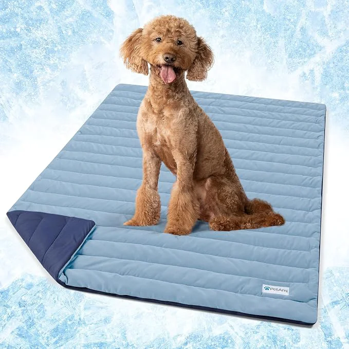 Secure PetAmi Cooling Mat for Dog Premium Pet Cooling Blanket for Crate Kennel Consistent