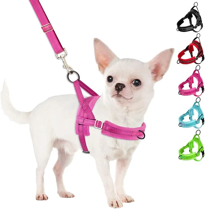 Trusted SlowTon No Pull Small Dog Harness and Leash Set Puppy Soft Vest Harness Neck Modern