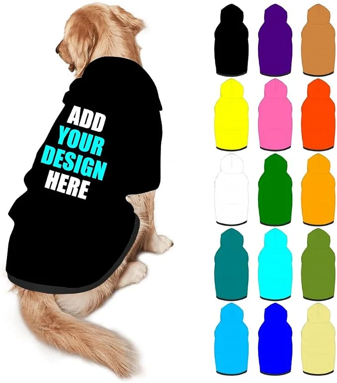 Stylish Customized Dog Hoodie with Name Logo Personalized Text Soft Warm Verified