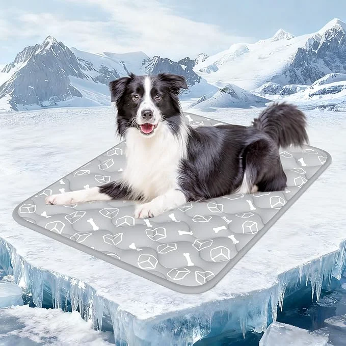 Carefully Designed Rywell Dog Cooling Mat 2.0 Elegant Grey Extended Cooling Environmentally Friendly