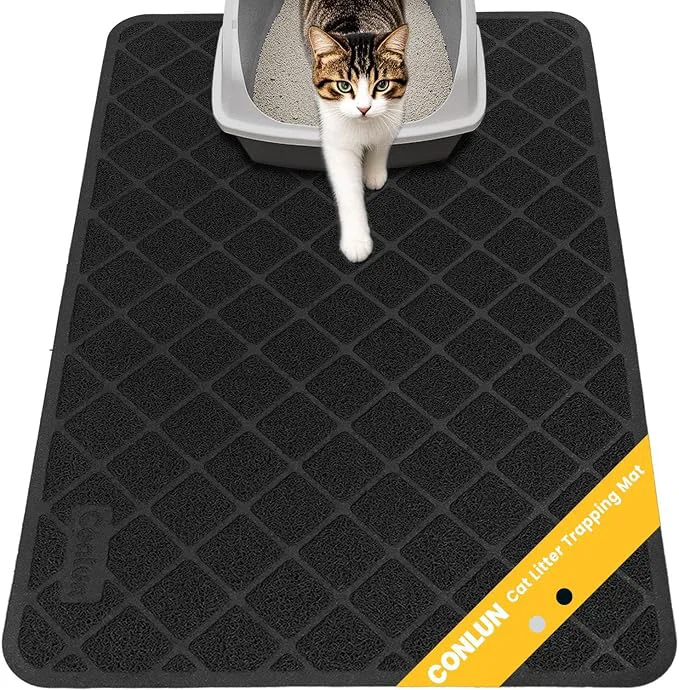 Classic Cat Litter Mat Litter Trapping Mat Less Waste Cat Litter Box Mat Soft on Clean