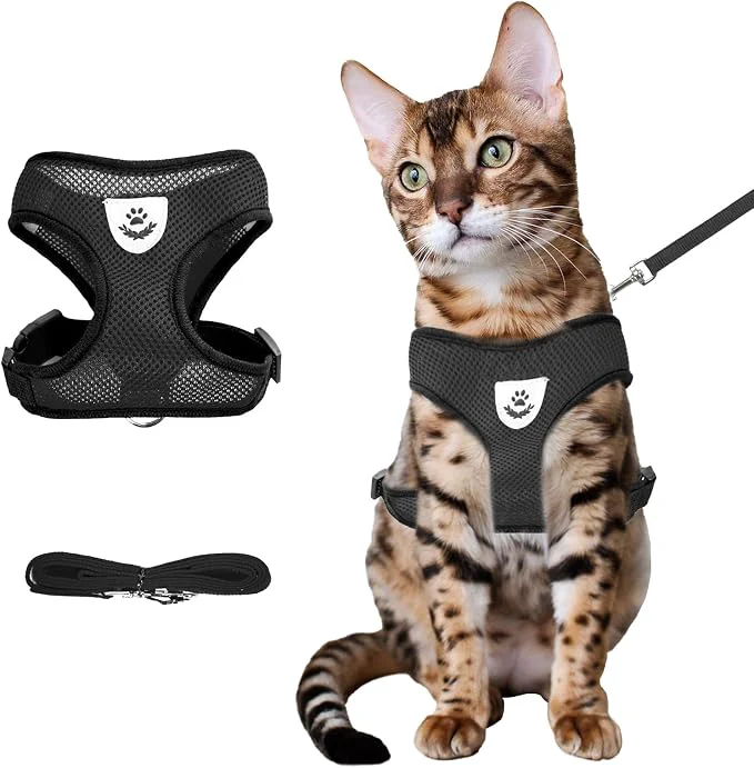 Reusable shudyear Summer cat Chest Harness and Leash Anti-Escape Adjustable Soft mesh First-Class