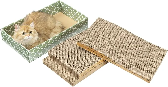 Consistent MECOOL Cat Scratching Board，3PC Scratch Pad Authentic
