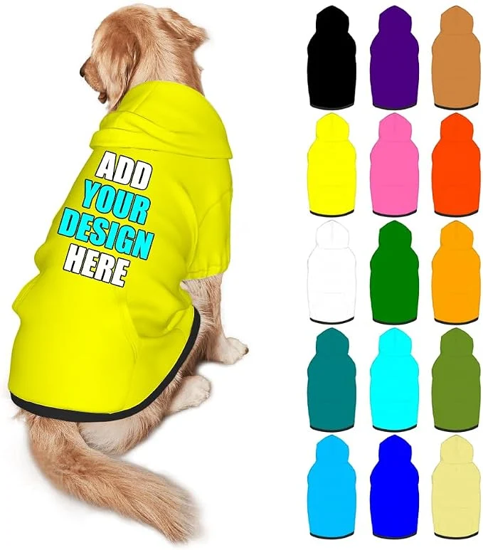 Clean Custom Dog Hoodie Personalized Photo Text Logo Name Dog Clothes Soft Warm Healthy