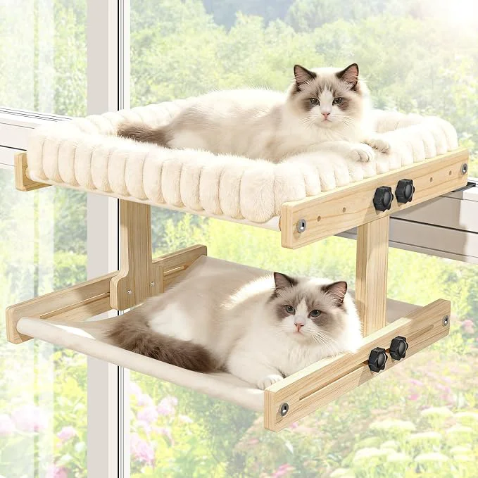 Sustainable Cat Perch for Window XiaZ Cats Hammock Indoor Cat Bed for Window Adjustable Casual