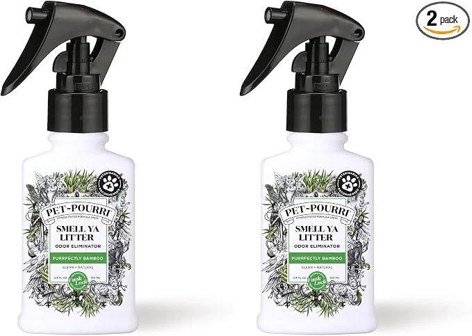 Soft Pet-Pourri Smell Ya Litter Cat Litter Deodorizer Spray Purrfectly Bamboo 3.4 Safe