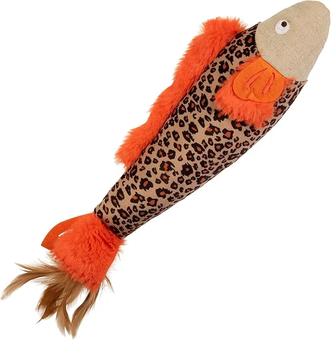 User-Friendly SmartyKat Instincts HappyNip Fin Frenzy Fish Kicker Crinkle Plush Cat Toy Smooth